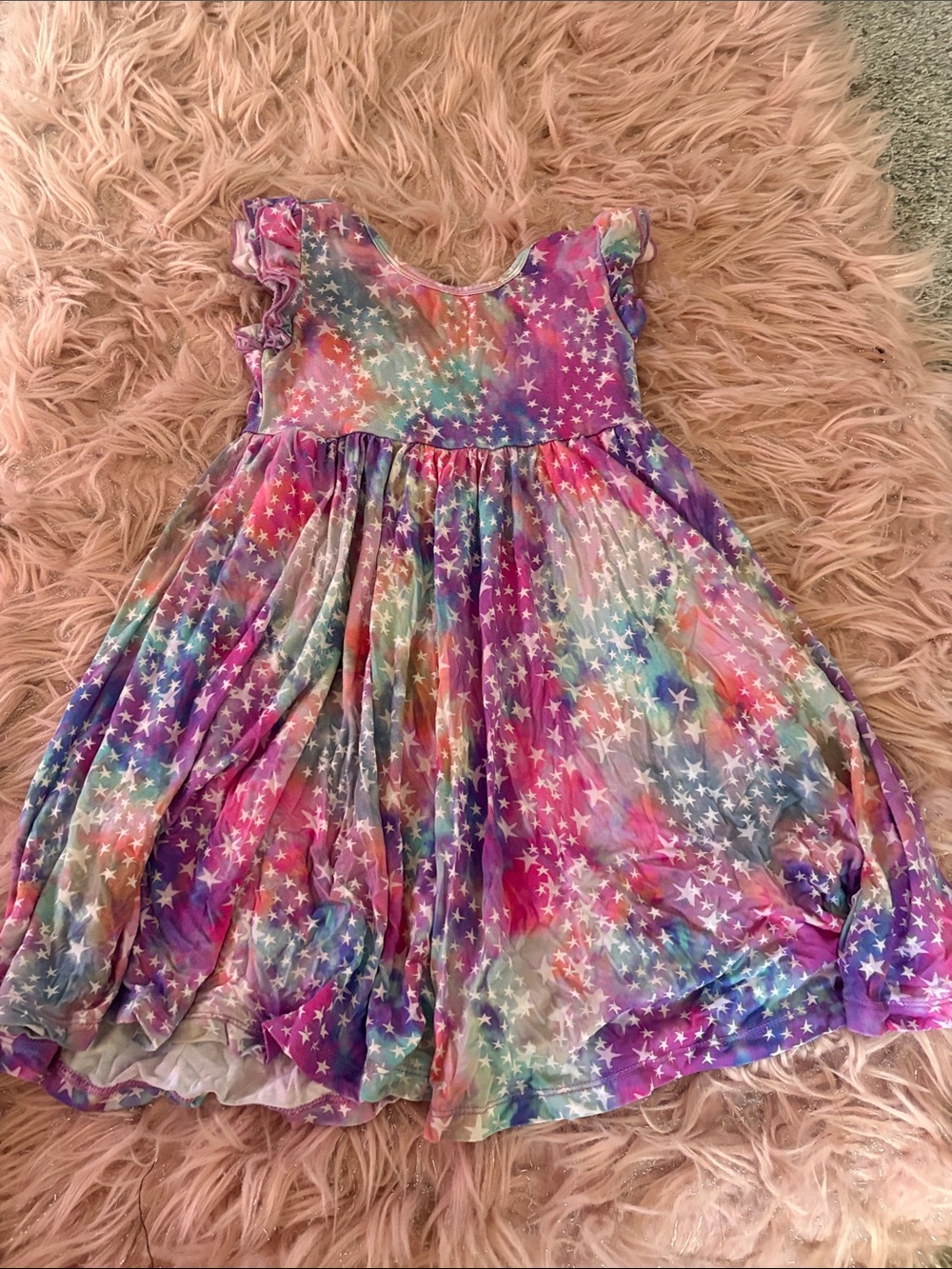 Little Sleepies Rainbow Starprint Twirl Dress